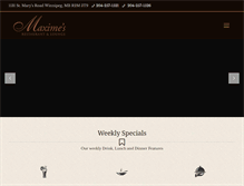 Tablet Screenshot of maximesrestaurant.ca